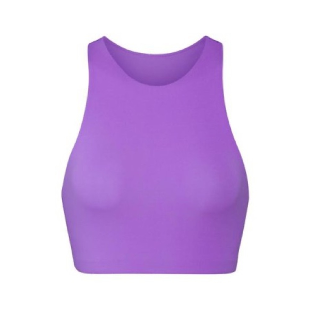 💚3/$30💚SKIMS Fits Everybody high neck bralette 4X EUC ultraviolet purple bra